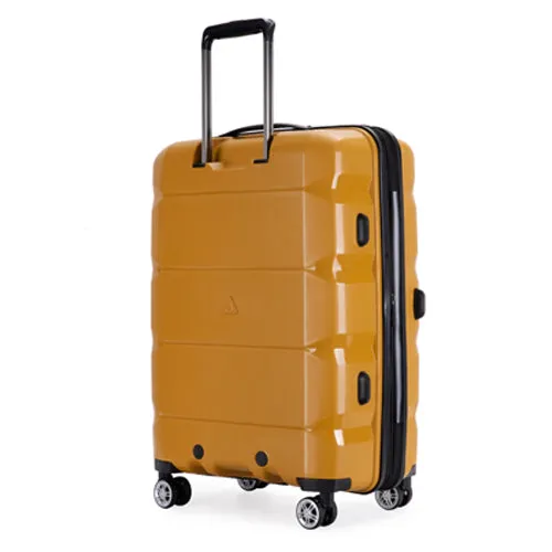 Richland Fashion Hand Luggage Lightweight PP Hard Shell Trolley Expandable Travel Suitcase with 4 Wheels - Medium 24"