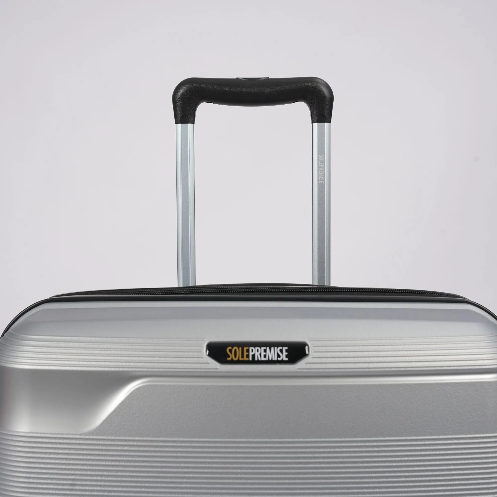 Silver Hardcase Roller Luggage 24' with 360° Wheels & TSA Lock