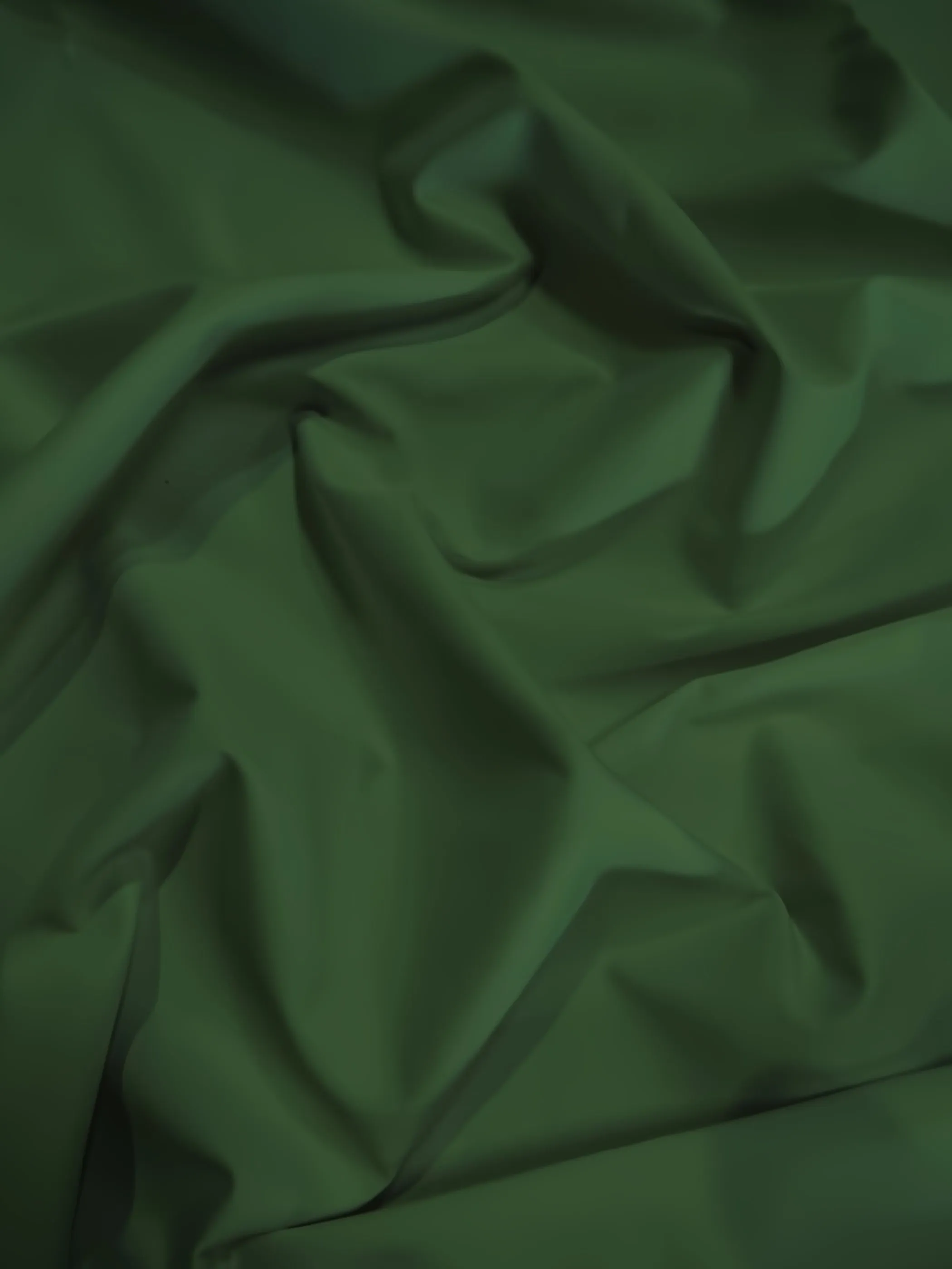 Solid Reversible Formal Poly Cotton Twill Fabric / Hunter Green / Sold By The Yard