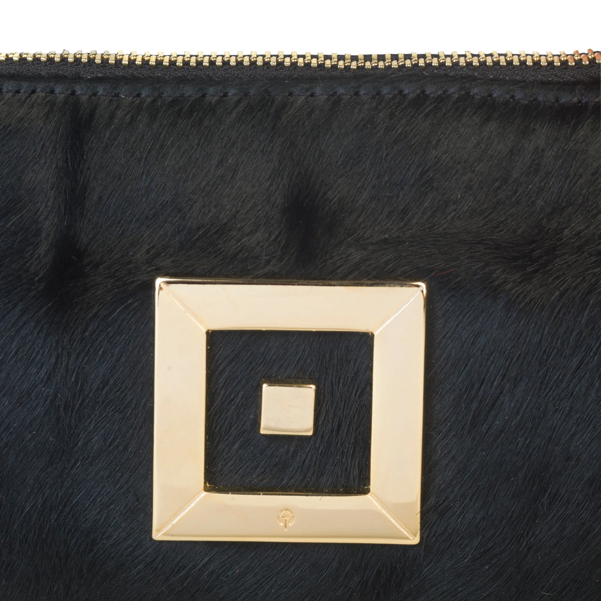 Stella Black Ponyskin Clutch