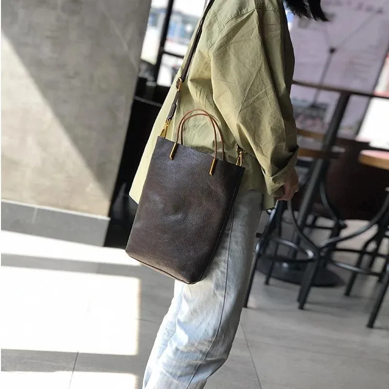 Women's Bucket Bag Natural Soft Genuine Leather