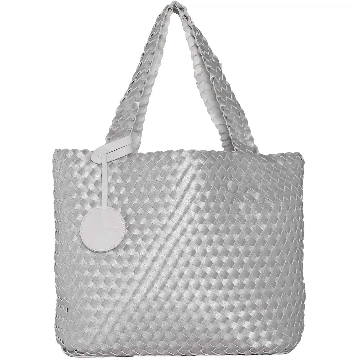 Women's Ilse Jacobsen Bag 08 Graphics Reversible Shopper Milk Cream Metallic/White Synthetic