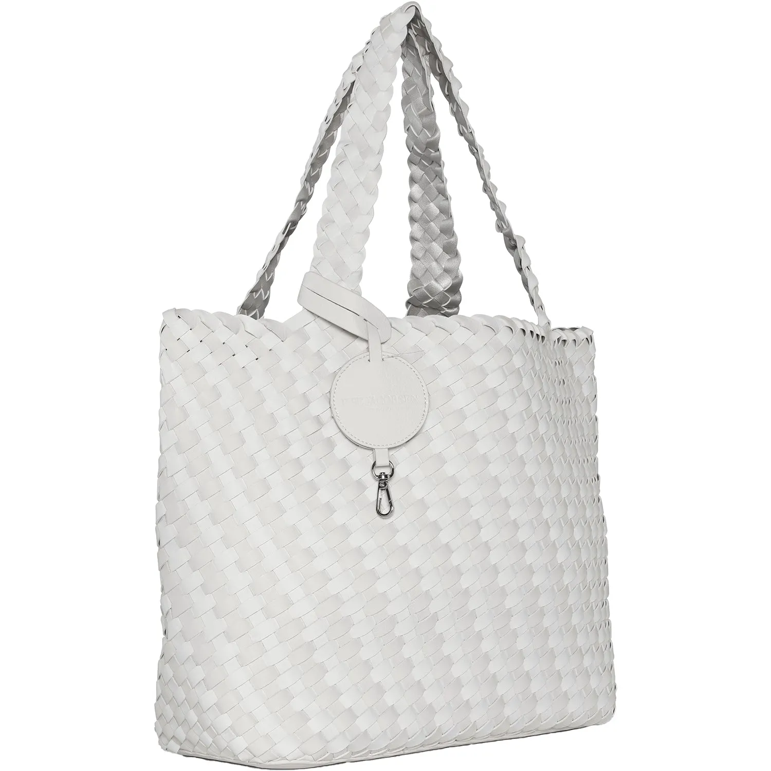 Women's Ilse Jacobsen Bag 08 Graphics Reversible Shopper Milk Cream Metallic/White Synthetic